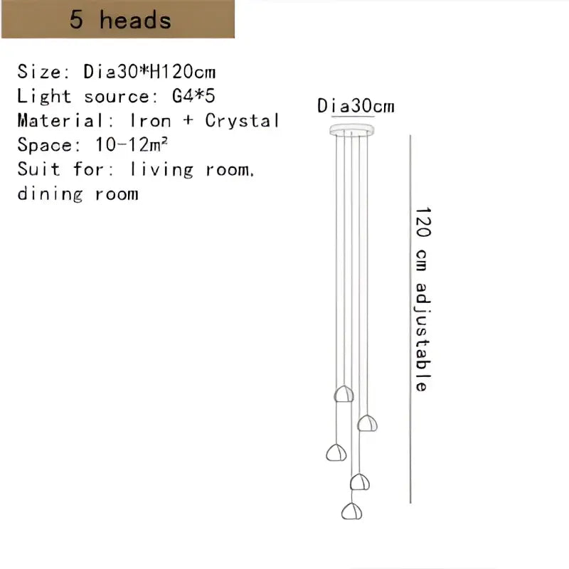 Modern crystal led ceiling chandeliers living room glass globe pendant