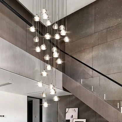 Modern crystal led ceiling chandeliers living room glass globe pendant