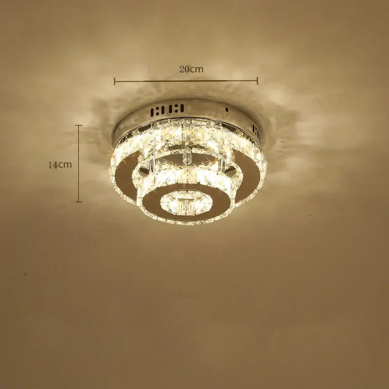 Modern crystal led ceiling lamps for living room decor