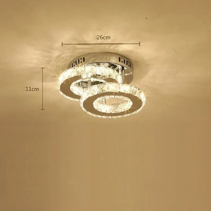 Modern crystal led ceiling lamps for living room decor