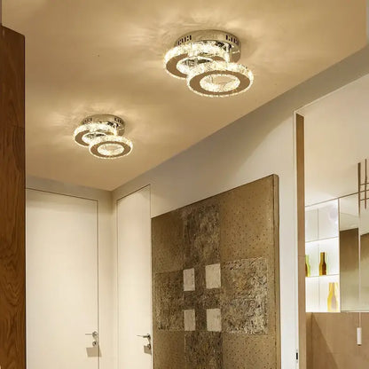 Modern crystal led ceiling lamps for living room decor