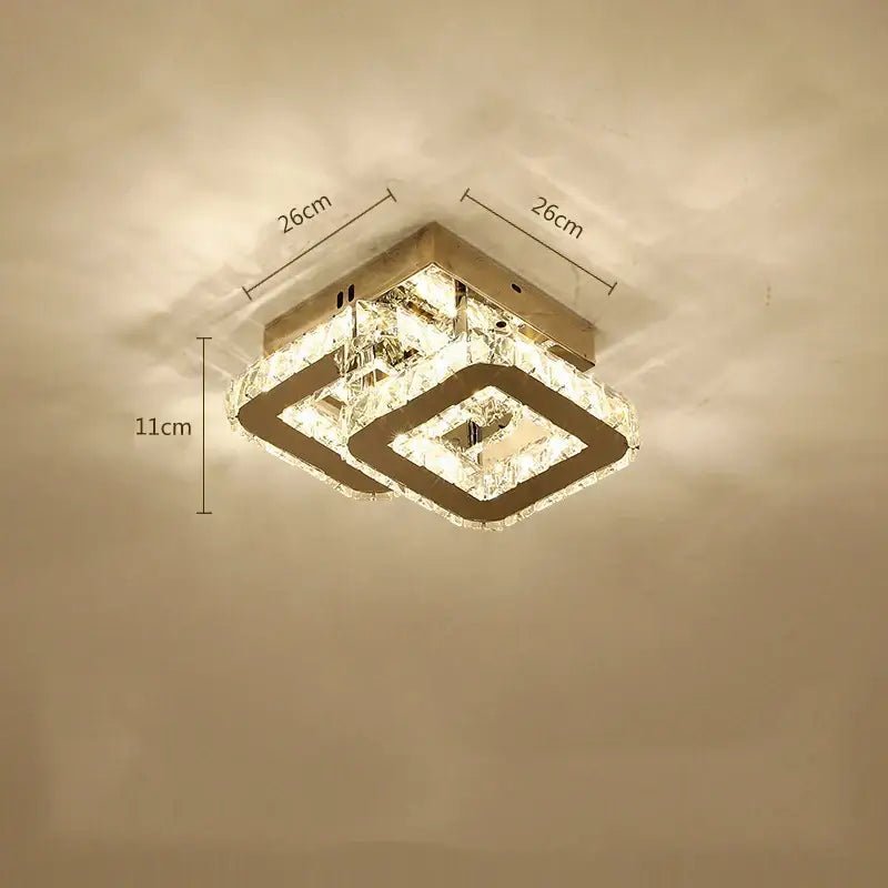 Modern crystal led ceiling lamps for living room decor