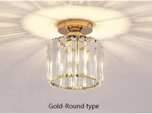 Modern crystal led ceiling light black cube fixture for kitchen