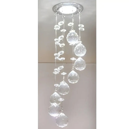 Modern crystal led downlight – living room teardrop ceiling lamp