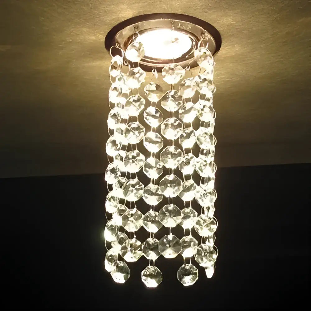 Modern crystal led downlight – living room teardrop ceiling lamp