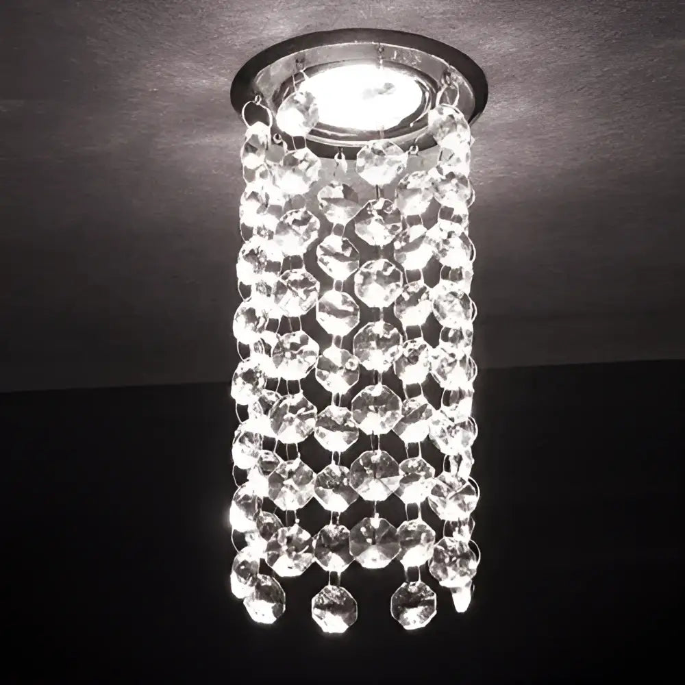 Modern crystal led downlight – living room teardrop ceiling lamp