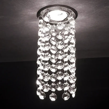 Modern crystal led downlight – living room teardrop ceiling lamp
