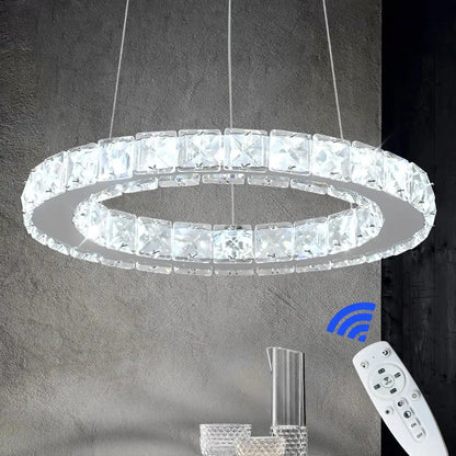 Modern crystal led pendant chandelier – dining room art fixture