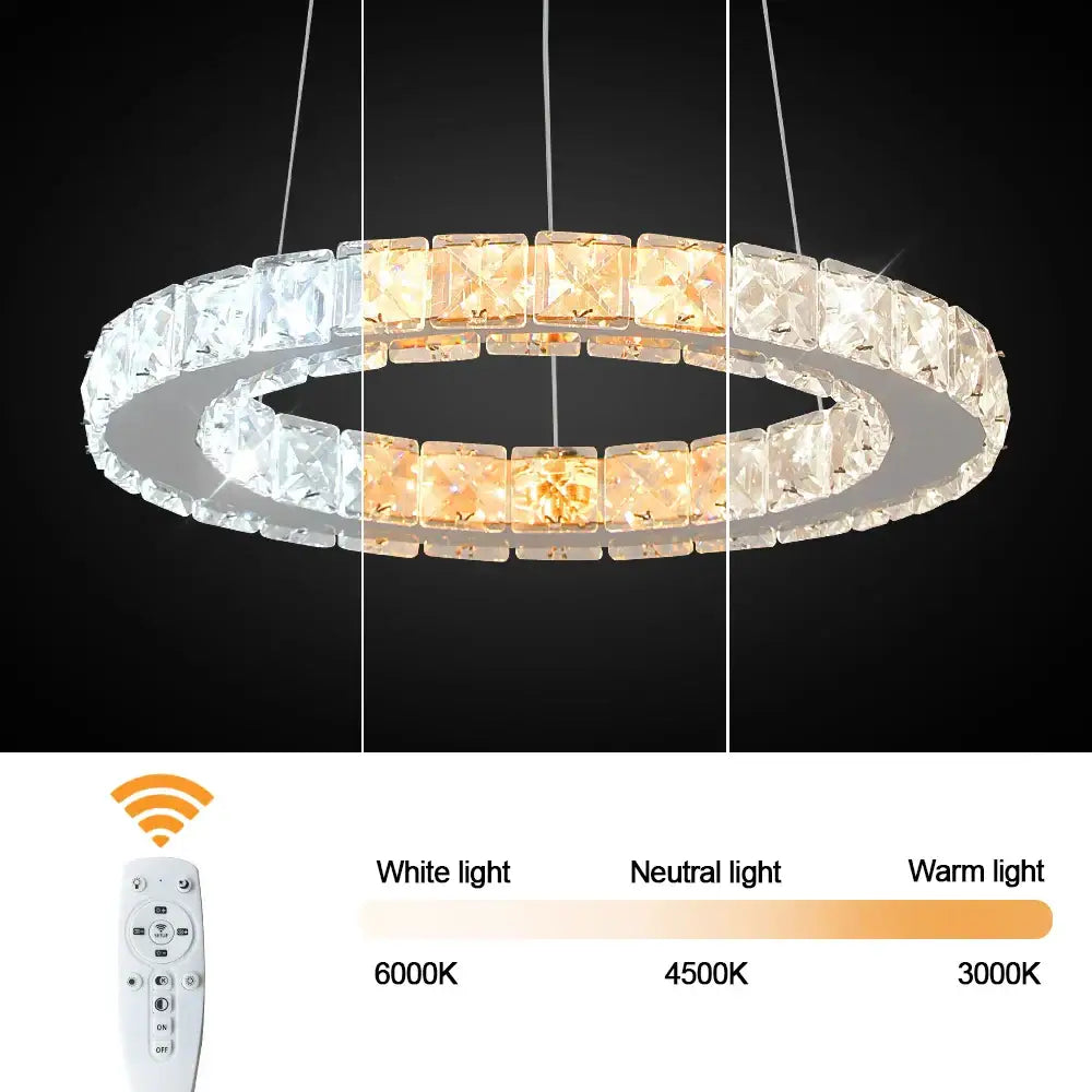 Modern crystal led pendant chandelier – dining room art fixture