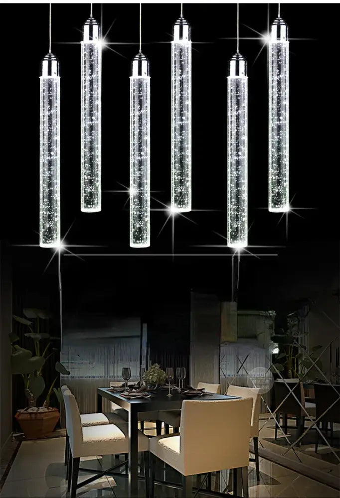 Modern crystal led pendant light for dining room