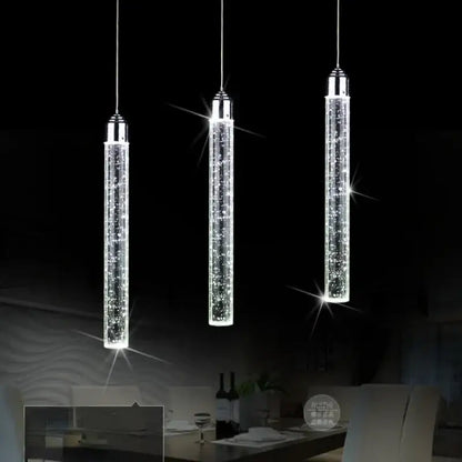 Modern crystal led pendant light for dining room