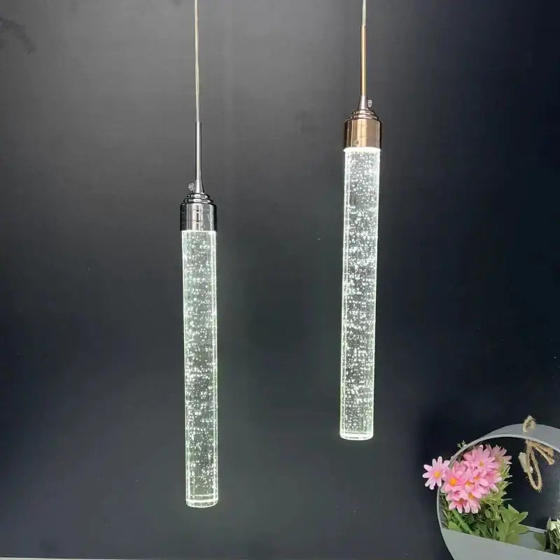 Modern crystal led pendant light for dining room
