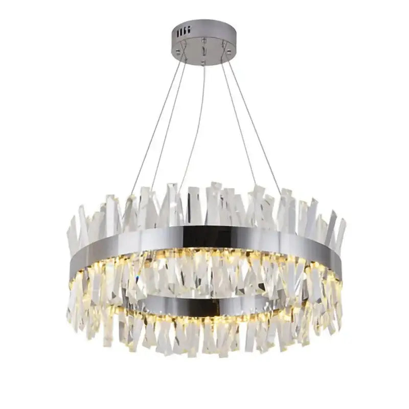 Modern crystal led ring chandelier living room luxury light