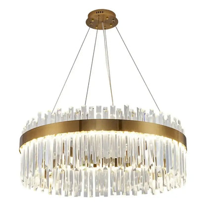 Modern crystal led ring chandelier living room luxury light