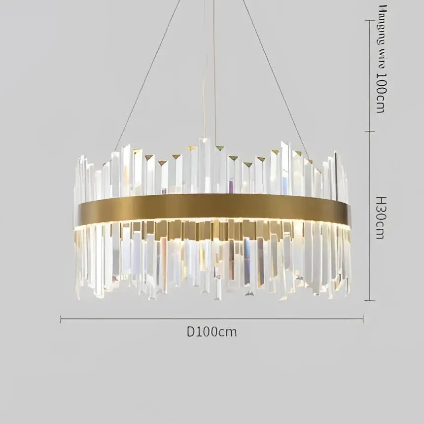 Modern crystal led ring chandelier living room luxury light