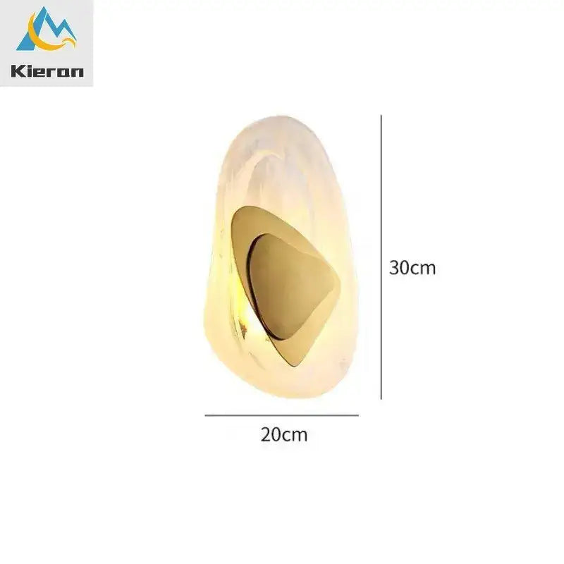 Modern crystal led wall lamp with bronze accent for living room