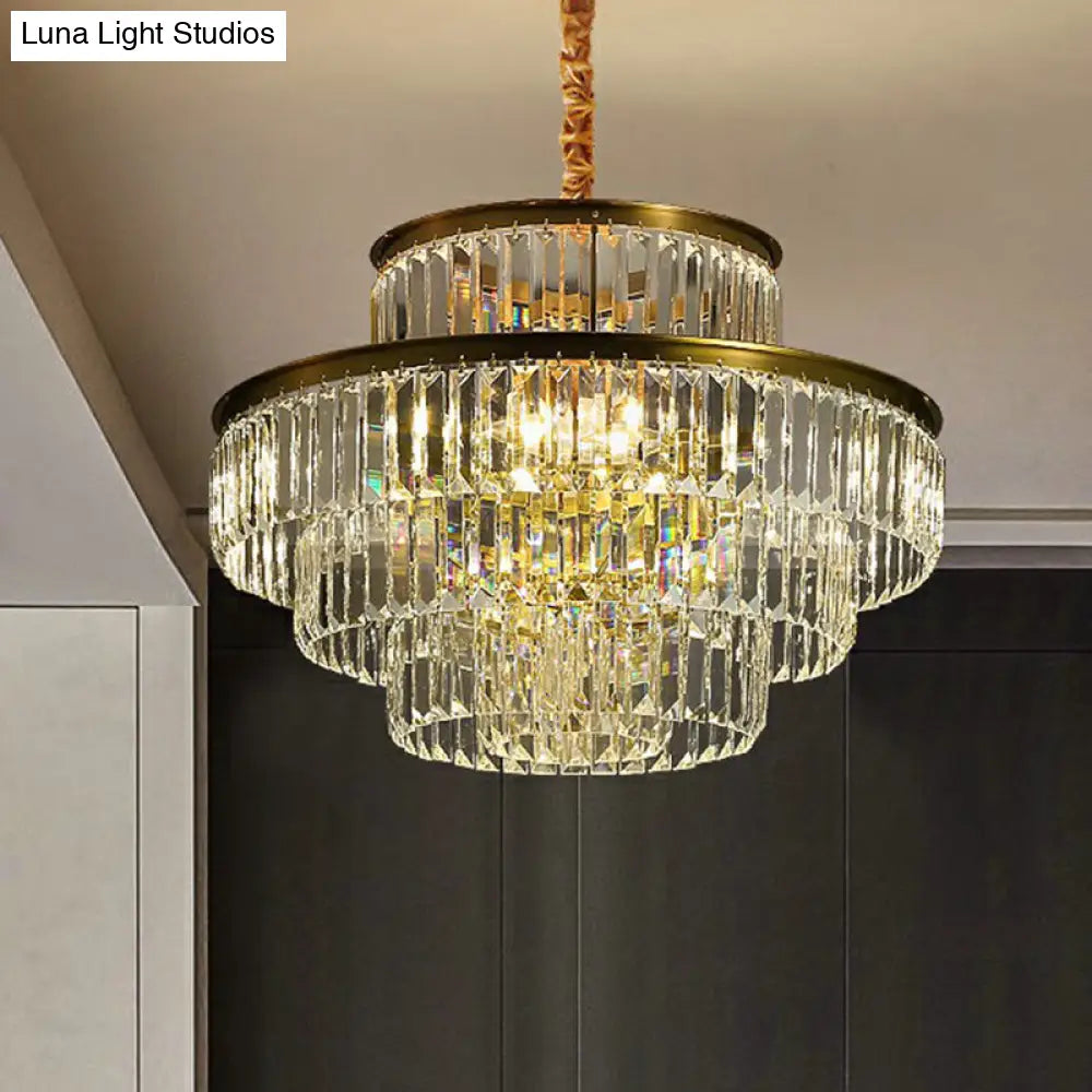 DecorBites™ Modern Crystal Prism Pendant Light for Living Room