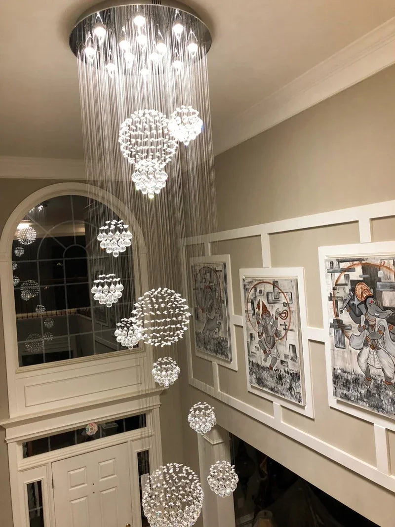 DecorBites™ Modern Crystal Raindrop Chandelier - 13 Lights