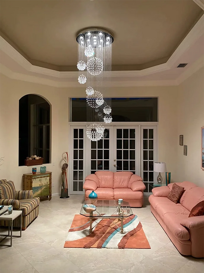 DecorBites™ Modern Crystal Raindrop Chandelier - 13 Lights