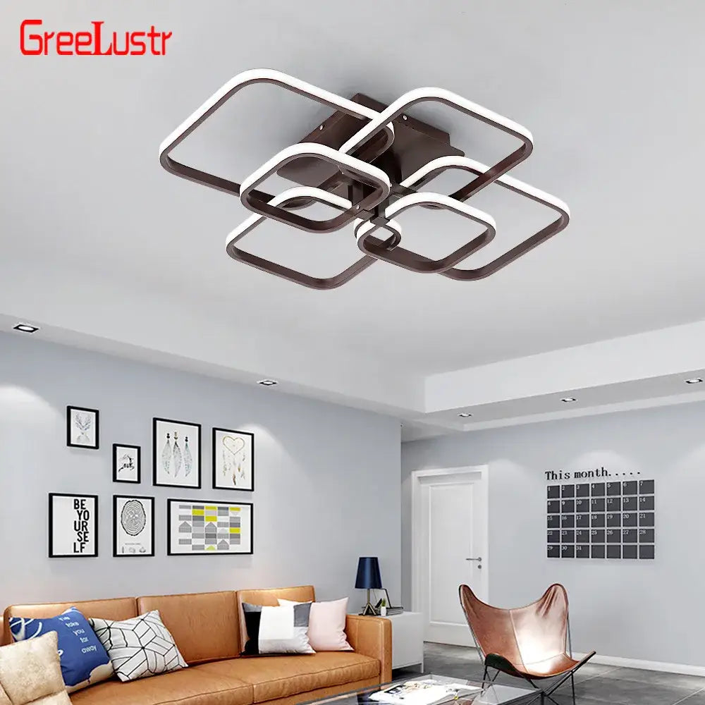Modern crystal ring acrylic ceiling lights for living room
