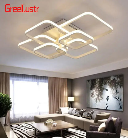 Modern crystal ring acrylic ceiling lights for living room