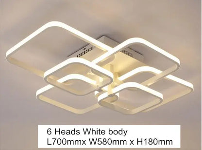 Modern crystal ring acrylic ceiling lights for living room