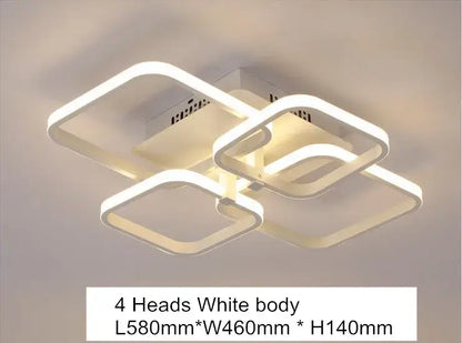 Modern crystal ring acrylic ceiling lights for living room