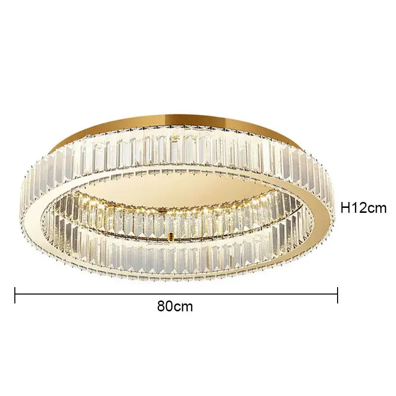 Modern crystal round ceiling lamp living room lighting