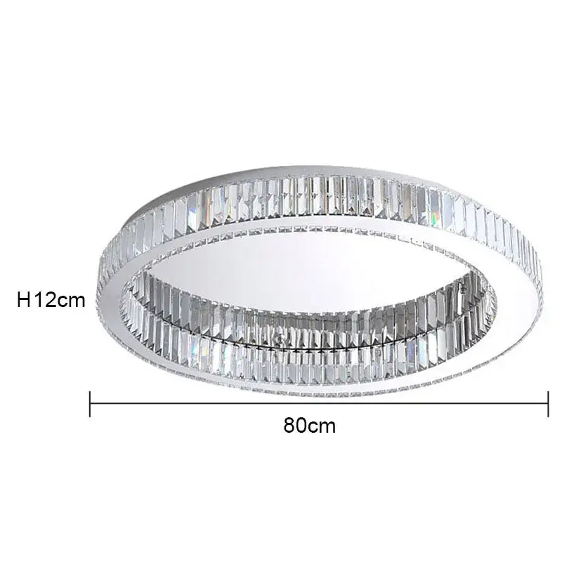 Modern crystal round ceiling lamp living room lighting