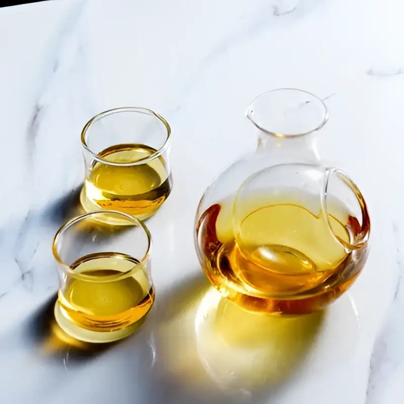Modern crystal sake ice jug – dining room glass beverage carafe