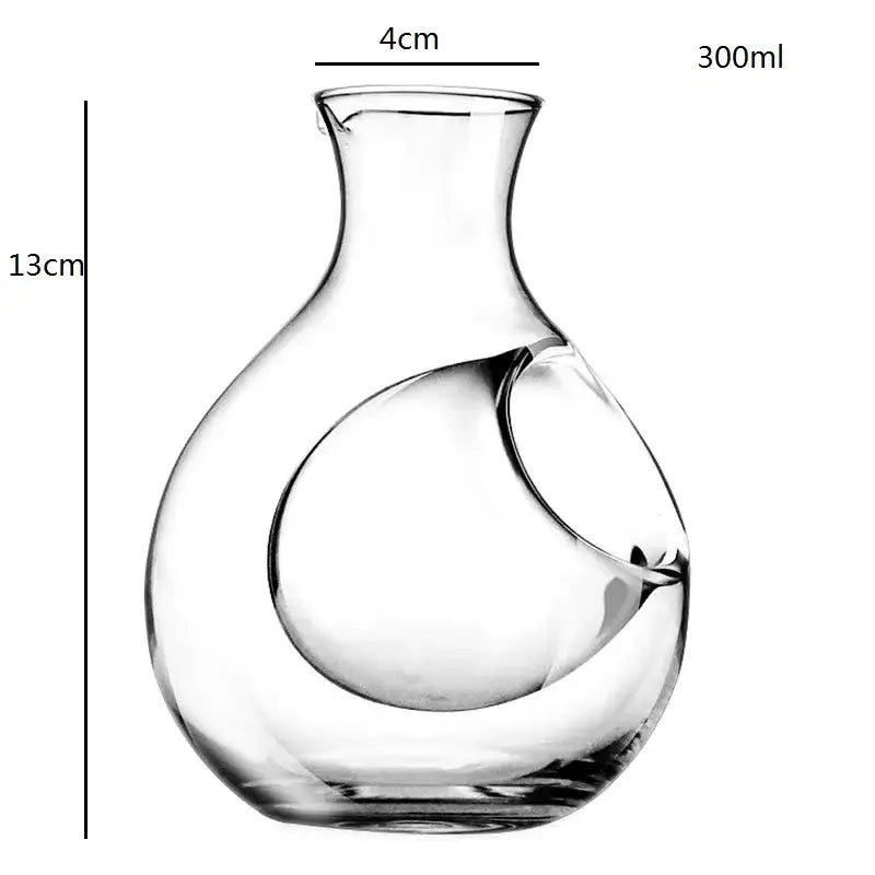 Modern crystal sake ice jug – dining room glass beverage carafe