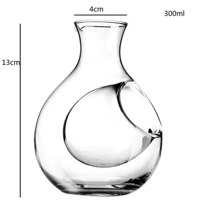 Modern crystal sake ice jug – dining room glass beverage carafe