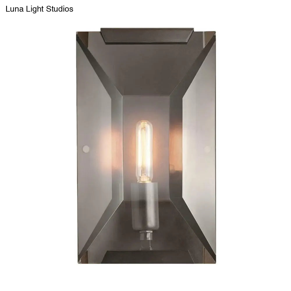 DecorBites™ Modern Crystal Sconce Light: Black Wall Mounted Fixture for Corridors - 1 Head, Rectangle Shape