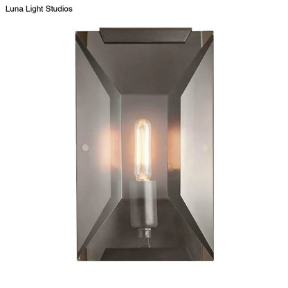 DecorBites™ Modern Crystal Sconce Light: Black Wall Mounted Fixture for Corridors - 1 Head, Rectangle Shape