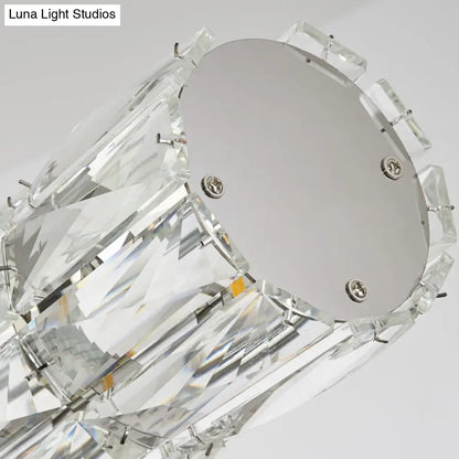 DecorBites™ Modern Crystal Tube Island Light with 6/8 Bulb Suspension - Clear and Stylish