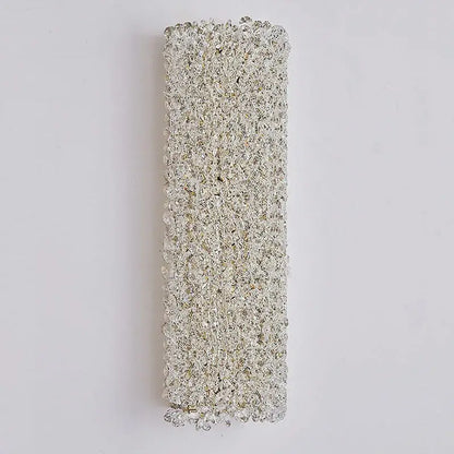 Modern crystal wall lamp bedroom rectangular gold sconce