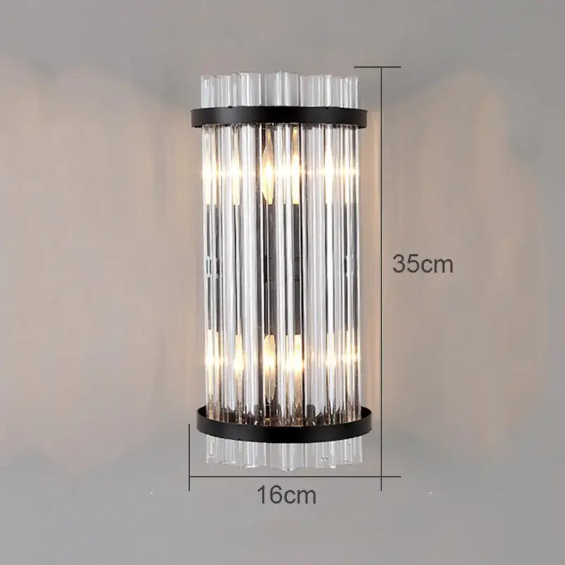 Modern crystal wall lamp gold & chrome sconce for living room