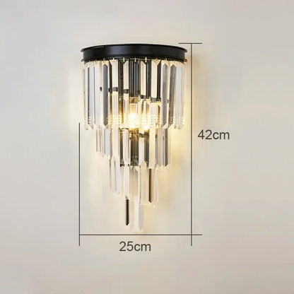 Modern crystal wall lamp gold & chrome sconce for living room