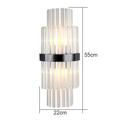 Modern crystal wall lamp gold & chrome sconce for living room