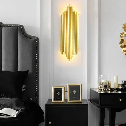 Modern crystal wall lamp gold & chrome sconce for living room