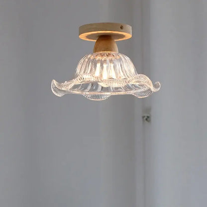 Modern crystal wood led ceiling lamp bedroom teardrop chandelier