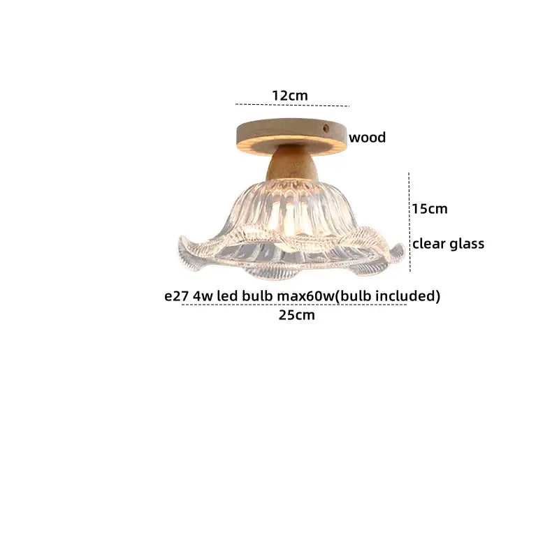 Modern crystal wood led ceiling lamp bedroom teardrop chandelier