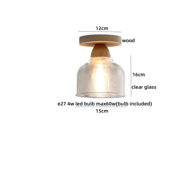 Modern crystal wood led ceiling lamp bedroom teardrop chandelier