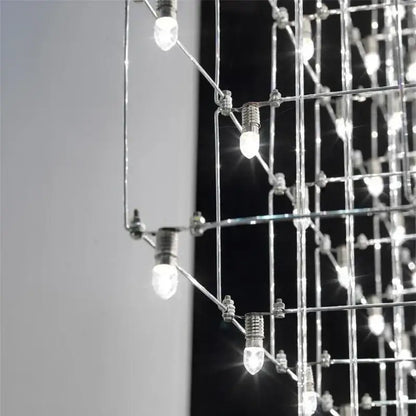 Modern cube led chandelier for luxury dining room and office