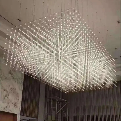 Modern cube led chandelier for luxury dining room and office