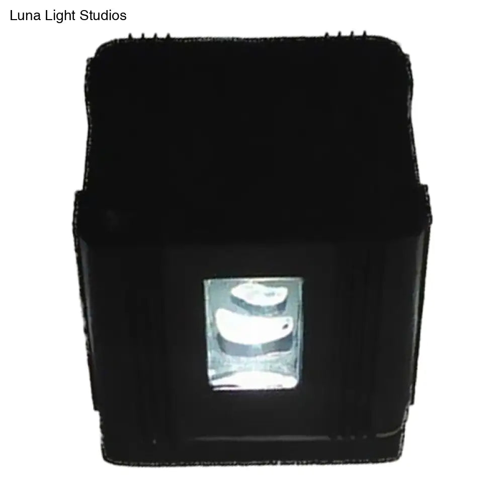 DecorBites™ Modern Cubic LED Wall Lamp in Black with Colorful Light Options & Aluminum Finish