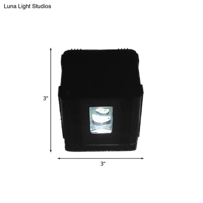 DecorBites™ Modern Cubic LED Wall Lamp in Black with Colorful Light Options & Aluminum Finish