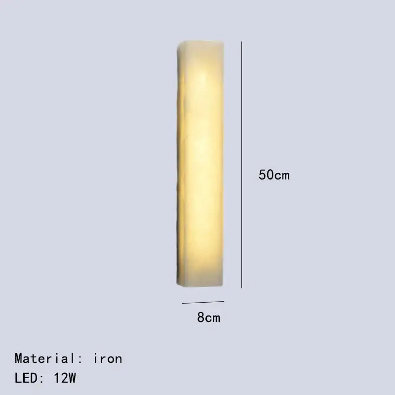 Modern cuboid marble led wall lamp bedroom dimmable lighting
