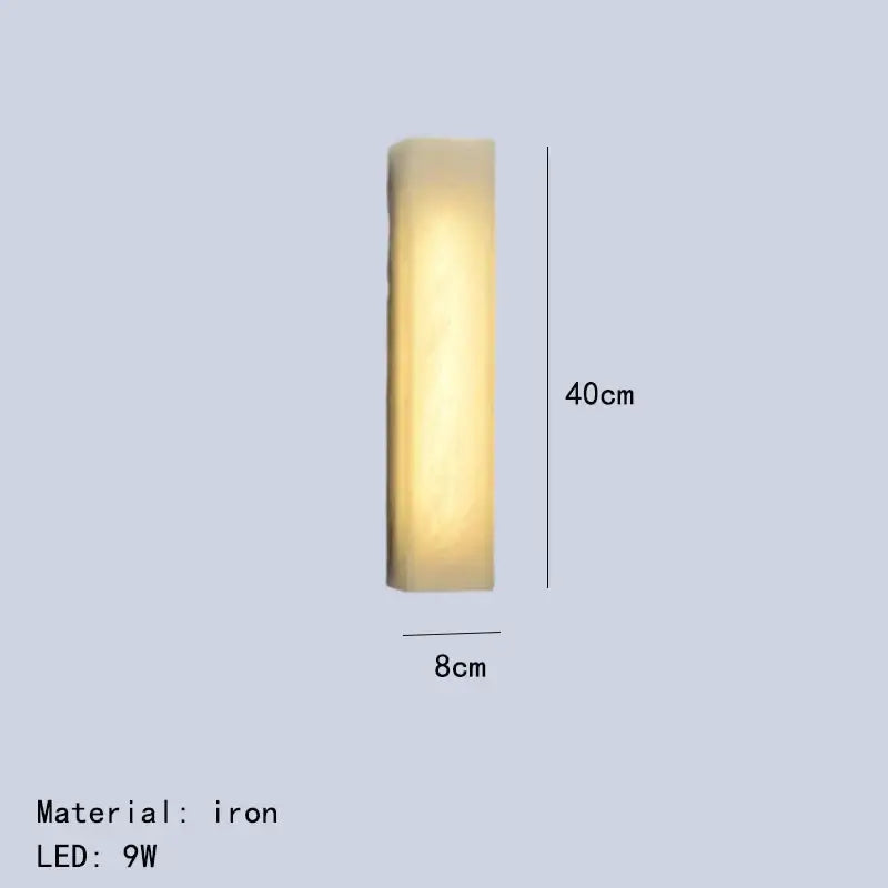 Modern cuboid marble led wall lamp bedroom dimmable lighting