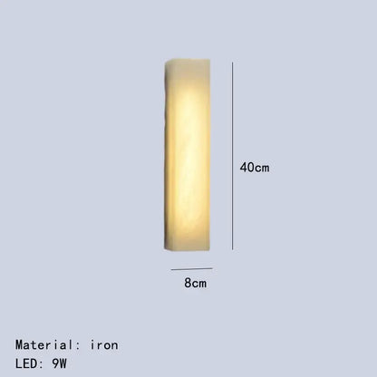 Modern cuboid marble led wall lamp bedroom dimmable lighting
